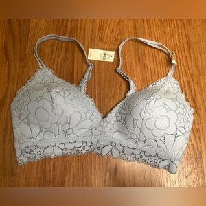 Aerie Lace Bralette in Soft Blue, size 34C, NWT